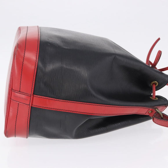 LOUIS VUITTON Epi Noe Shoulder Bag Bicolor Black Red M44017 LV Auth ka5742