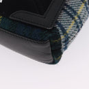 BALENCIAGA Cabas XS Tote Bag Wool 2way Green Silver 390346 Auth ka5745A-16