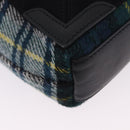 BALENCIAGA Cabas XS Tote Bag Wool 2way Green Silver 390346 Auth ka5745A-17