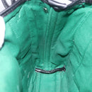 BALENCIAGA Cabas XS Tote Bag Wool 2way Green Silver 390346 Auth ka5745A-21