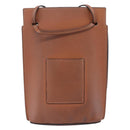 LOEWE Dice Pocket Shoulder Pouch Leather Brown Auth ka5746-3