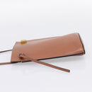 LOEWE Dice Pocket Shoulder Pouch Leather Brown Auth ka5746-4