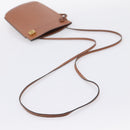 LOEWE Dice Pocket Shoulder Pouch Leather Brown Auth ka5746-7
