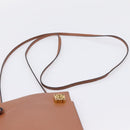 LOEWE Dice Pocket Shoulder Pouch Leather Brown Auth ka5746-8