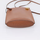 LOEWE Dice Pocket Shoulder Pouch Leather Brown Auth ka5746-9