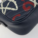 GUCCI GG Marmont Shoulder Bag Leather Navy Gold 447632 Auth ka5749A-11