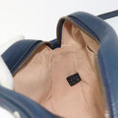 GUCCI GG Marmont Shoulder Bag Leather Navy Gold 447632 Auth ka5749A-19