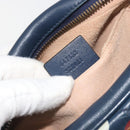 GUCCI GG Marmont Shoulder Bag Leather Navy Gold 447632 Auth ka5749A-21