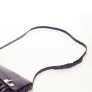 PRADA Shoulder Bag Leather Purple Silver Auth ka574V-14