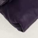 PRADA Shoulder Bag Leather Purple Silver Auth ka574V-15