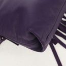 PRADA Shoulder Bag Leather Purple Silver Auth ka574V-17