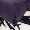 PRADA Shoulder Bag Leather Purple Silver Auth ka574V-18