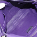 PRADA Shoulder Bag Leather Purple Silver Auth ka574V-10