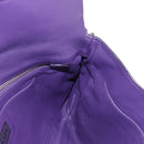 PRADA Shoulder Bag Leather Purple Silver Auth ka574V-24