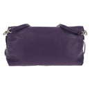 PRADA Shoulder Bag Leather Purple Silver Auth ka574V-2