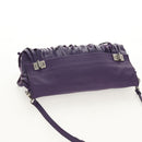 PRADA Shoulder Bag Leather Purple Silver Auth ka574V-6