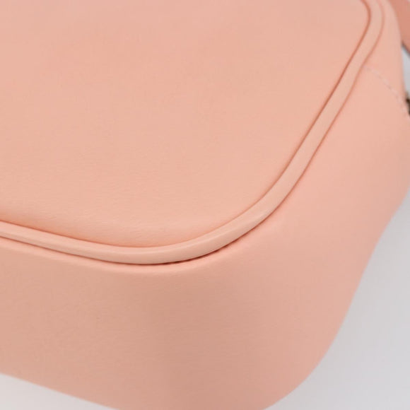 VALENTINO Shoulder Bag Leather Pink Silver Auth ka575