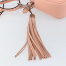 VALENTINO Shoulder Bag Leather Pink Silver Auth ka575-18