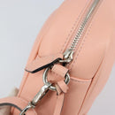 VALENTINO Shoulder Bag Leather Pink Silver Auth ka575-9