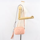 VALENTINO Shoulder Bag Leather Pink Silver Auth ka575-22