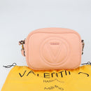 VALENTINO Shoulder Bag Leather Pink Silver Auth ka575-12