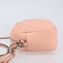 VALENTINO Shoulder Bag Leather Pink Silver Auth ka575-4