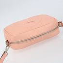 VALENTINO Shoulder Bag Leather Pink Silver Auth ka575-6