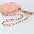 VALENTINO Shoulder Bag Leather Pink Silver Auth ka575-7