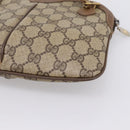 GUCCI GG Supreme Web Sherry Line Bag PVC Beige Gold 904 02 047 Auth ka5750-16