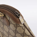 GUCCI GG Supreme Web Sherry Line Bag PVC Beige Gold 904 02 047 Auth ka5750-9