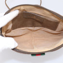 GUCCI GG Supreme Web Sherry Line Bag PVC Beige Gold 904 02 047 Auth ka5750-10