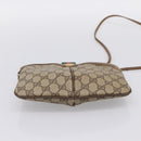GUCCI GG Supreme Web Sherry Line Bag PVC Beige Gold 904 02 047 Auth ka5750-5