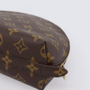 LOUIS VUITTON Monogram Trousse Demi Ronde Cosmetic Pouch M47520 LV Auth ka5753-15