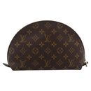LOUIS VUITTON Monogram Trousse Demi Ronde Cosmetic Pouch M47520 LV Auth ka5753-2