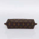 LOUIS VUITTON Monogram Trousse Demi Ronde Cosmetic Pouch M47520 LV Auth ka5753-6