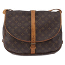 LOUIS VUITTON Monogram Saumur 35 Shoulder Bag M42254 LV Auth ka5756-2