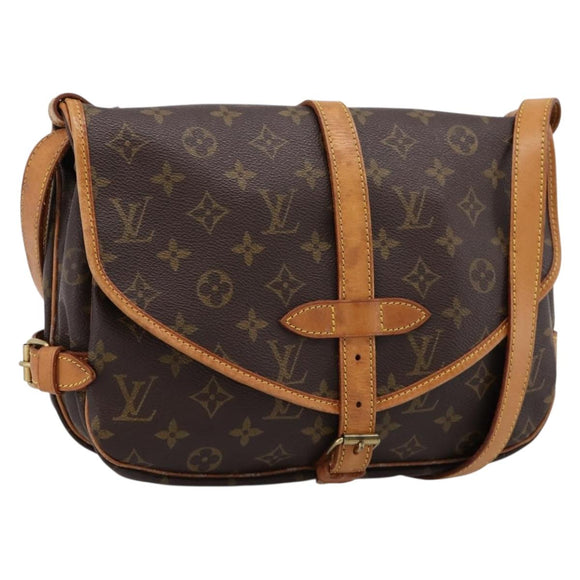 LOUIS VUITTON Monogram Saumur 30 Shoulder Bag M42256 LV Auth ka5757A