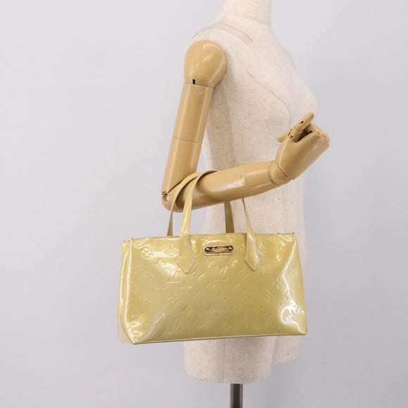 LOUIS VUITTON Monogram Vernis Wilshire PM Bag Broncorail M91452 LV Auth ka5759V