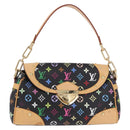LOUIS VUITTON Monogram Multicolor Beverly MM Bag Black M40204 LV Auth ka5760SV-13