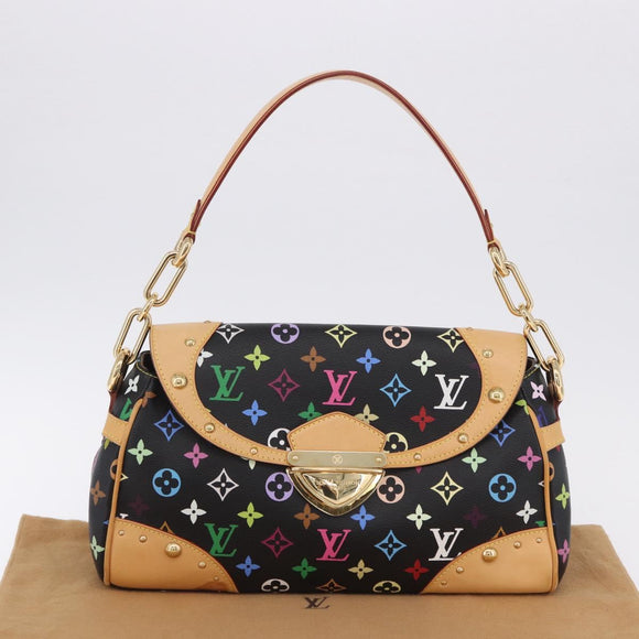 LOUIS VUITTON Monogram Multicolor Beverly MM Bag Black M40204 LV Auth ka5760SV