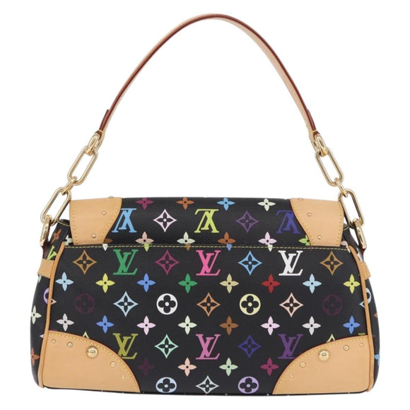 LOUIS VUITTON Monogram Multicolor Beverly MM Bag Black M40204 LV Auth ka5760SV