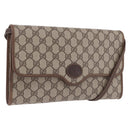 GUCCI GG Supreme Shoulder Bag PVC Beige Gold Auth ka5761-1
