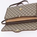 GUCCI GG Supreme Shoulder Bag PVC Beige Gold Auth ka5761-15