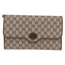 GUCCI GG Supreme Shoulder Bag PVC Beige Gold Auth ka5761-2