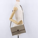 GUCCI GG Supreme Shoulder Bag PVC Beige Gold Auth ka5761-23