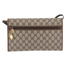 GUCCI GG Supreme Shoulder Bag PVC Beige Gold Auth ka5761-3