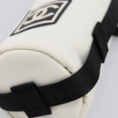 CHANEL Sports Drink Holder Nylon White Black CC Auth ka5764A-10