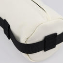 CHANEL Sports Drink Holder Nylon White Black CC Auth ka5764A-13
