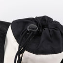 CHANEL Sports Drink Holder Nylon White Black CC Auth ka5764A-15