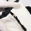 CHANEL Sports Drink Holder Nylon White Black CC Auth ka5764A-16